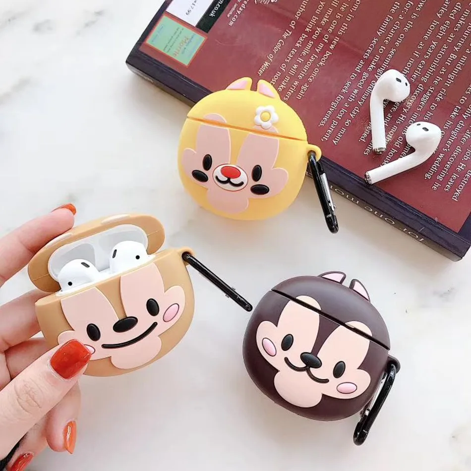 Чехол для наушников Airpods 2 чехол силиконовый с милой девочкой из мультфильма Apple Air