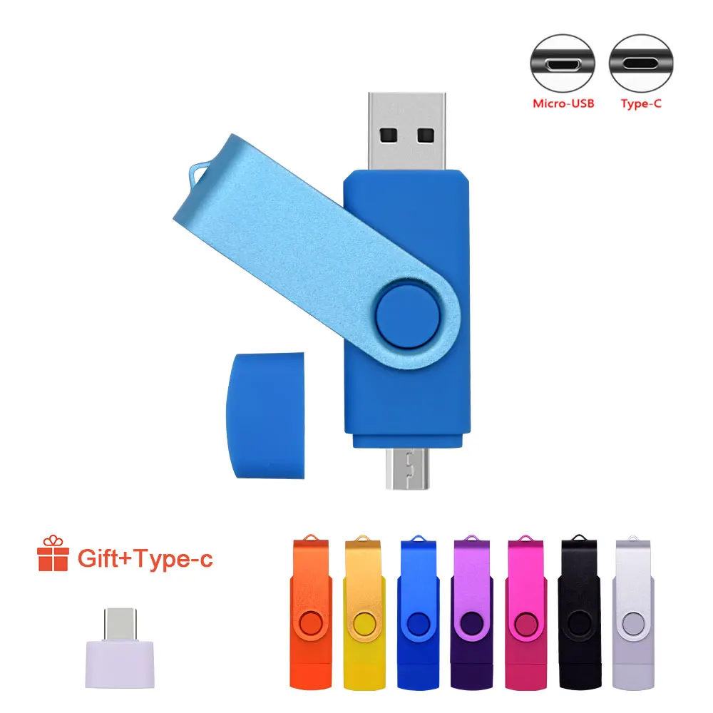 Металлический OTG USB флеш накопитель 2 0 Cle Usb Pen Drive 32 ГБ 16 8 4 флешка память