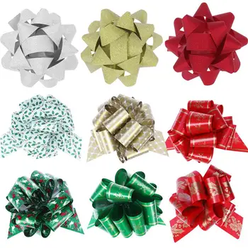 

Tinksky Christmas Gift Bows Set 24pcs Flower Star Bows for Gift Box Wrapping Party Decoration