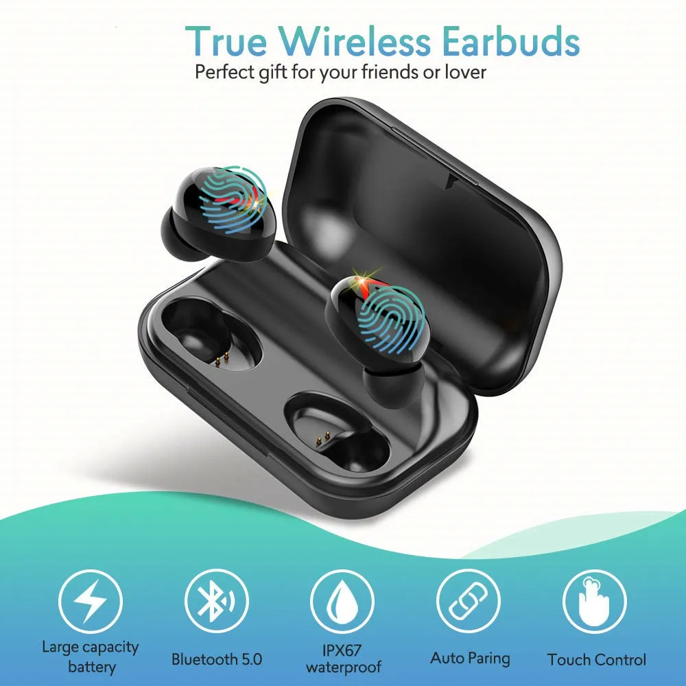 

A8 Wireless Earbuds Bluetooth 5.0 Headset with Deep Bass Stereo Less Calls Noise Bluetooth Earphone