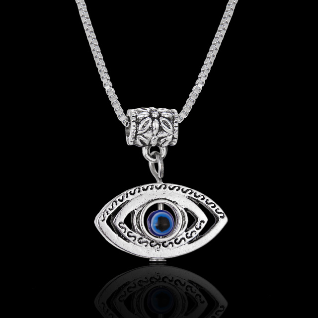 Charm Lucky Turkey Blue Evil Eye Necklace For Women Hollow Butterfly Owl Elephant Pendant Clavicle Chain Choker Jewelry