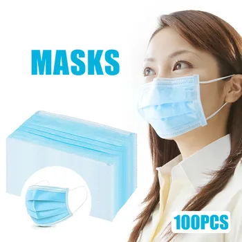 

50/100pcs 3 Ply Protection Face Masks,Face Mask Disposable Masks, Polypropylene Masks for Personal Health, Blocking Droplets