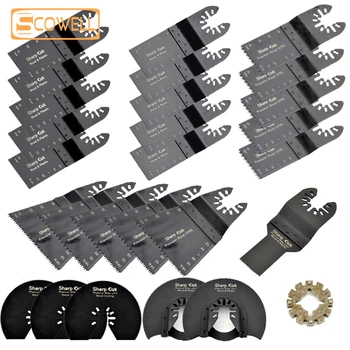 

30% Off 27pcs Oscillating Saw Blades Wood Metal Cutting Plunge Blades for Multi master Tools Machines Japanese Teeth Bimetal