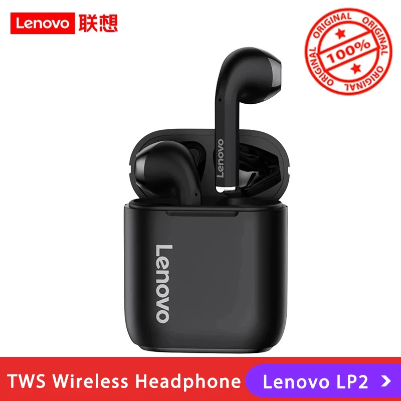 Беспроводные наушники Lenovo LP2 TWS Bluetooth 5 0 с сенсорным управлением двойные