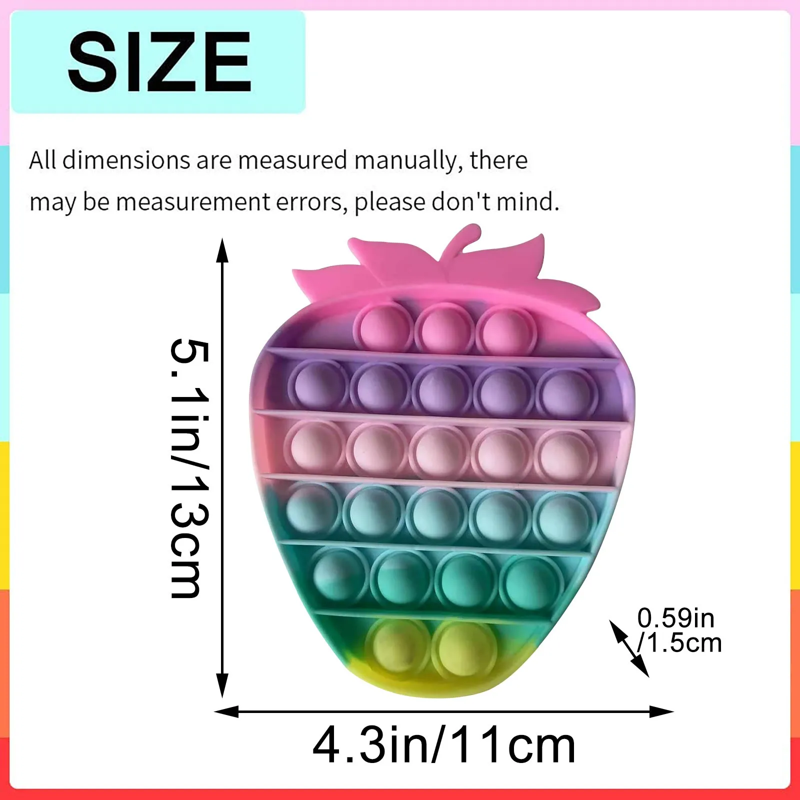 Ice Cream Pop Game Fidget Toys Rainbow Push Its Bubble Popper Fidget Sensory Toys For Parent-child Time Interactive Game Toy dna ball fidget toy Squeeze Toys