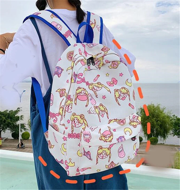 主图-Pink-Anime-Sailor-Moon-Cartoon-Backpack-Student-School-Bag-Satchel-Teenager-Travel-Laptop-Shoulde (2)