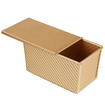 

Bread Toast Mold Non Stick Aluminized Gold Metal 19.5X10.3X11.3cm(Gold)