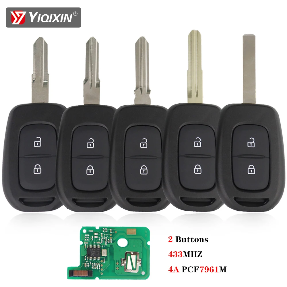 YIQIXIN Smart Remote Car Key 2B For Renault Sandero Symbol Trafic Dacia Logan Lodgy Dokker Duster Clio4 Master3 433MHZ PCF7961M