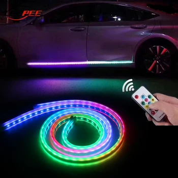 

LEEPEE Universal Car Atmosphere Light LED Exterior Remote Control Accessories Auto Flexible Door Lamp 12V 150CM Decoration