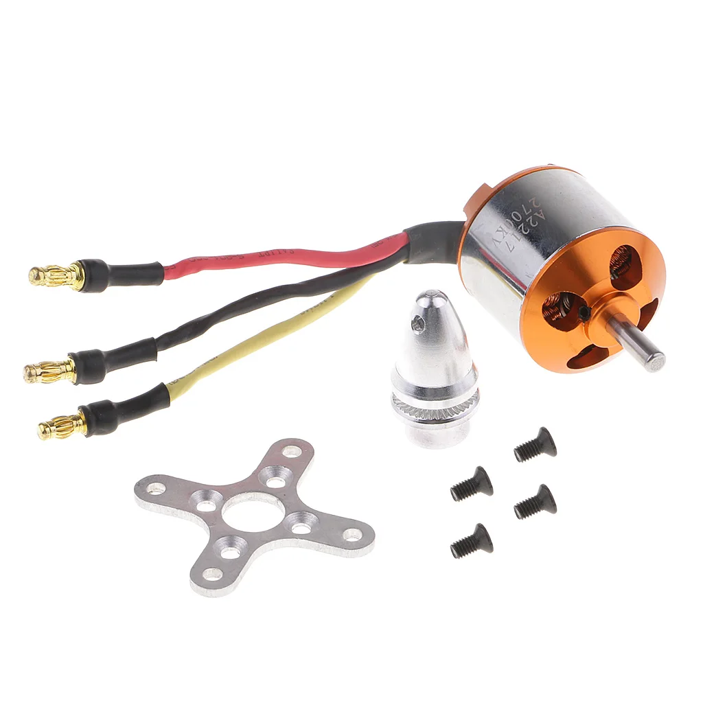 A2217 2700KV Brushless Motor + Metal Mount / propellers Clip for 6'' Blade Propeller Fixed Wing Helicopter / RC Ship