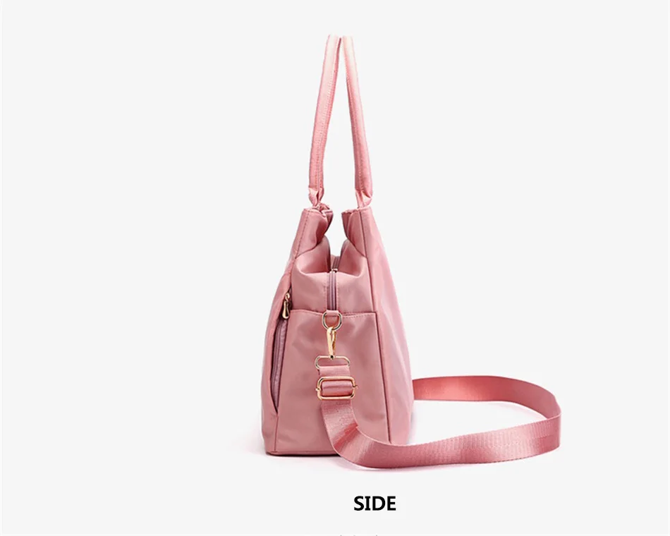 Casual Nylon Cloth One Shoulder Travel Bag Female Fashion Simple Sports Fitness Handbag Large Capacity Solid Color Crossbody Bag