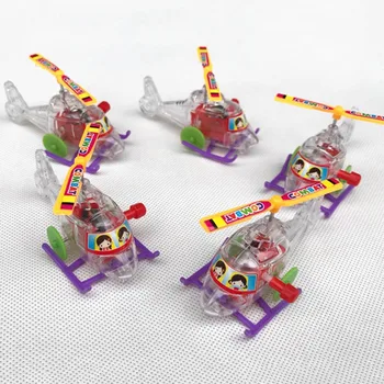 

Plane Toys Environmental Materials Colorful Somersault Running Clockwork Transparent Aircraft Wind Up Toy