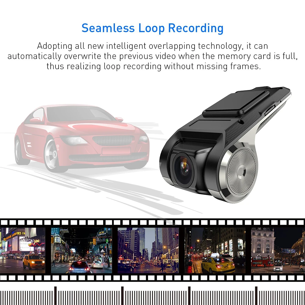 Podofo Android dvr Автомобильный видеорегистратор ночная версия/циклическая запись 720P