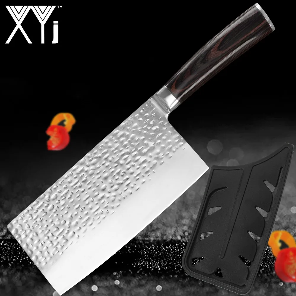 7 inch Chinese Cleaver Chopper Crepe Anti Food Sticks Blade
