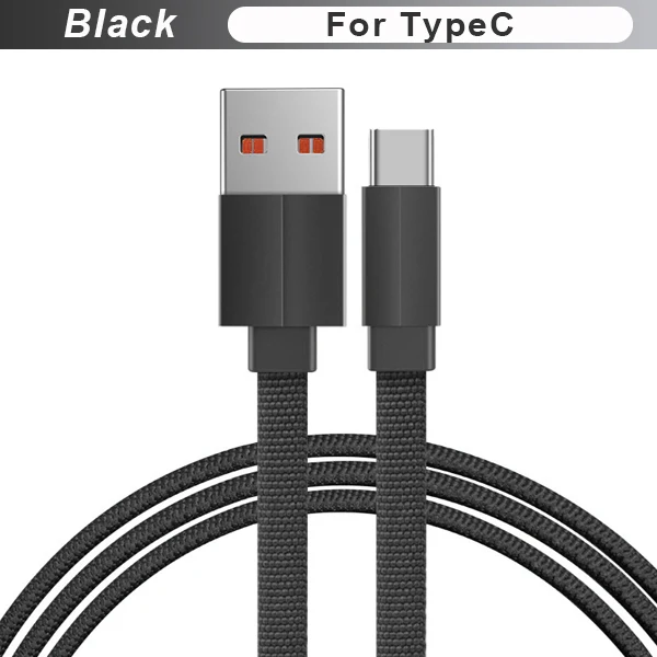FBYEG Micro USB кабель 20 см/1 м/2 м/3 м Быстрая зарядка синхронизации данных плоский usb зарядка для iPhone X XS MAX XR 8 7 6s Plus 5 - Цвет: Type C Black