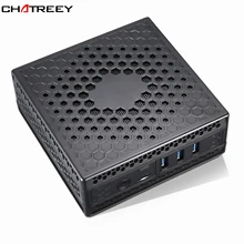 Chatreey-Mini ordenador AC1-Z Sin ventilador, Intel Celeron, Quad core, J4125, windows 10/ linux, compatible con windows 11