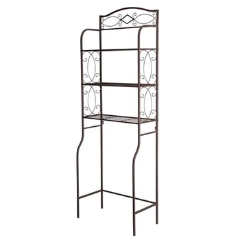 

3 Tier Metal Over The Toilet Shelf-Coffee