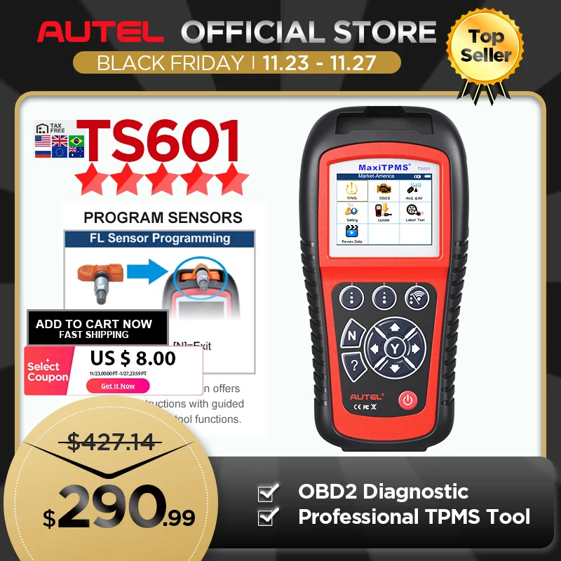 AUTEL MaxiTPMS TS601 TPMS Car Diagnostic tool OBD2