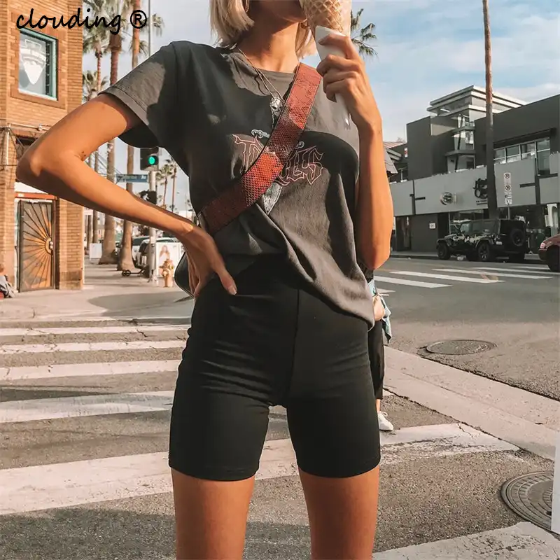 Cyclist Woman Shorts Fashion Black Athletic Biker Shorts Elastic Skinny Booty Shorts Sexy Plus Size Spandex Shorts For Girl Shorts Aliexpress