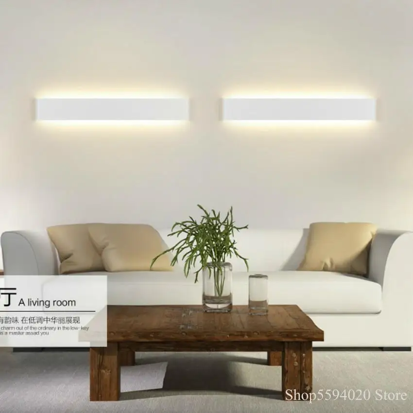 Простой черный/белый пианино алюминиевая настенная лампа прикроватная для