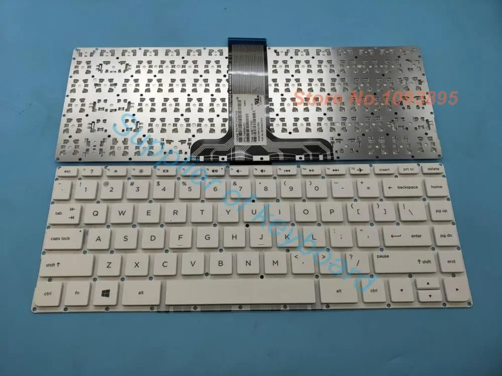 New For HP stream 14-ax012ds 14-ax020nr 14-ax020wm Keyboard US No Frame White