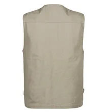 Cotton Men Waistcoat Spring And Autumn Multi-pockets Photography Fishing Vest Men's Middle-aged Waistcoat Work Clothes Waistcoat