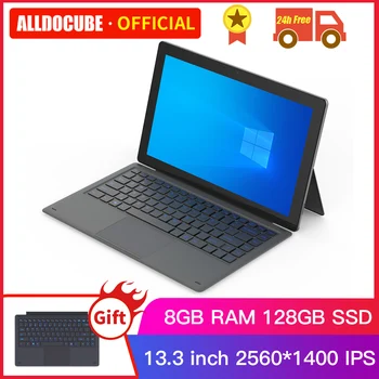 

Alldocube KNoteX pro 13.3 inch 10 Quad Core Tablet 8GB RAM 128GB SSD 2560*1440 IPS Gemini lake N4100 Windows with keyboar