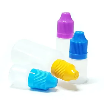 

5pcs Empty Plastic Bottle Container 3/5/10/15/20/30/50/60/100/120ml PE Eye Drop Bottle Essential Oil Dropper Bottle
