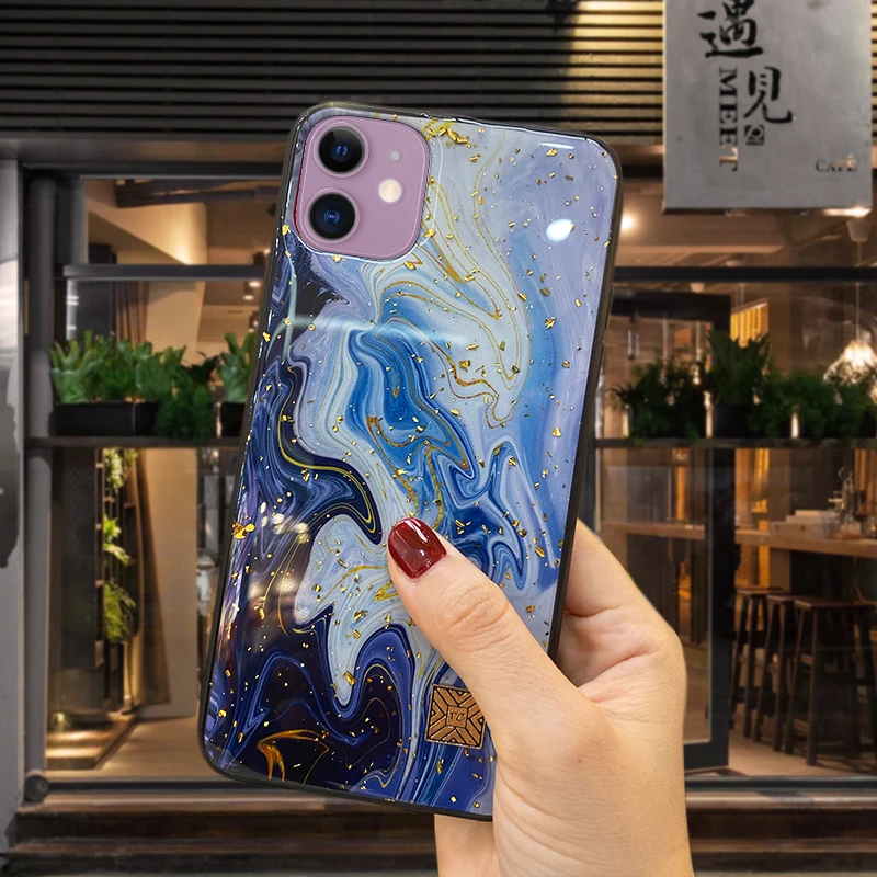 Морской эпоксидный мобильный корпус для iphone 11 pro max Ван Гог океан серии окрашенный узор iphone x xs xr max 6 7 8 plus Мягкий чехол - Цвет: The Pacific Ocean