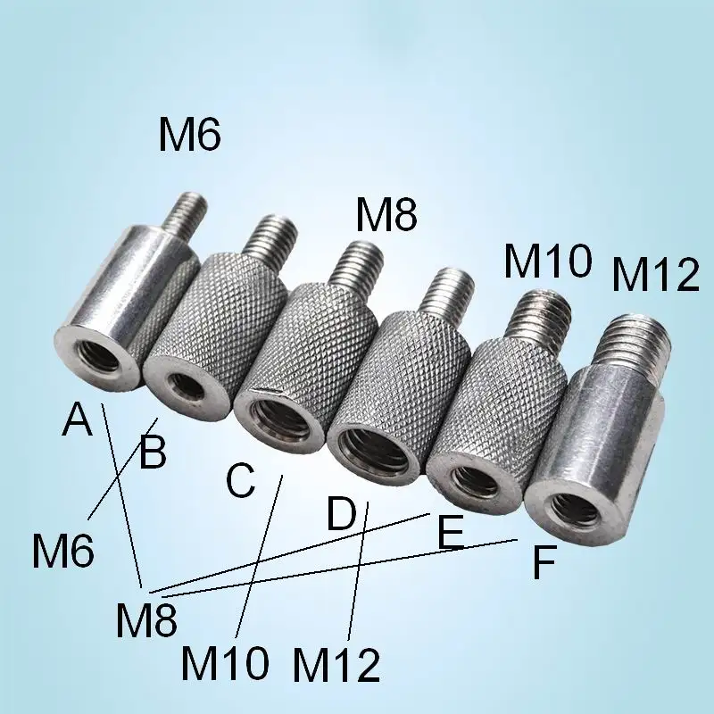 Только 1 шт! Изменить M6 на M8 на M10 на M8 на M12 накатанный винт, как показано различный размер s преобразования 1 шт. сообщите нам размер в сообщениях - Цвет: Male M12 Female M8