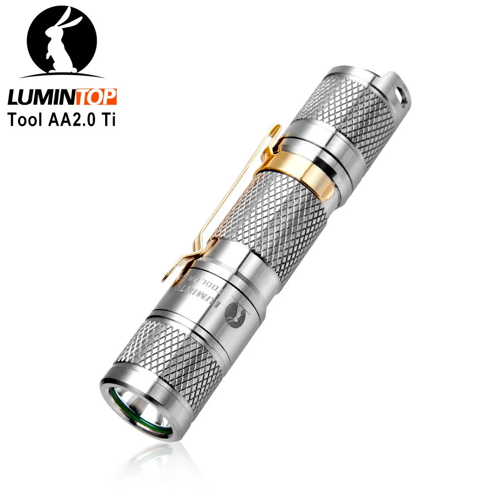 

Lumintop Tool AA 2.0 Titanium flashlight 14500/AA 650 Lumens 127 meters EDC mini pocket flashlight with tail switch