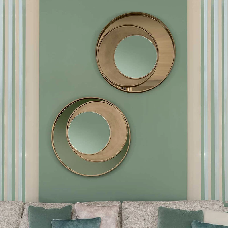 Американский свет роскошное искусство крыльцо Настенное подвесное зеркало модель двери диван гостиная креативный фон настенные, декоративные, для зеркала