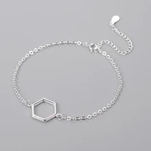 Индивидуальный художественный 925 пробы серебряные ювелирные изделия женский шестигранный высококачественный популярный браслет