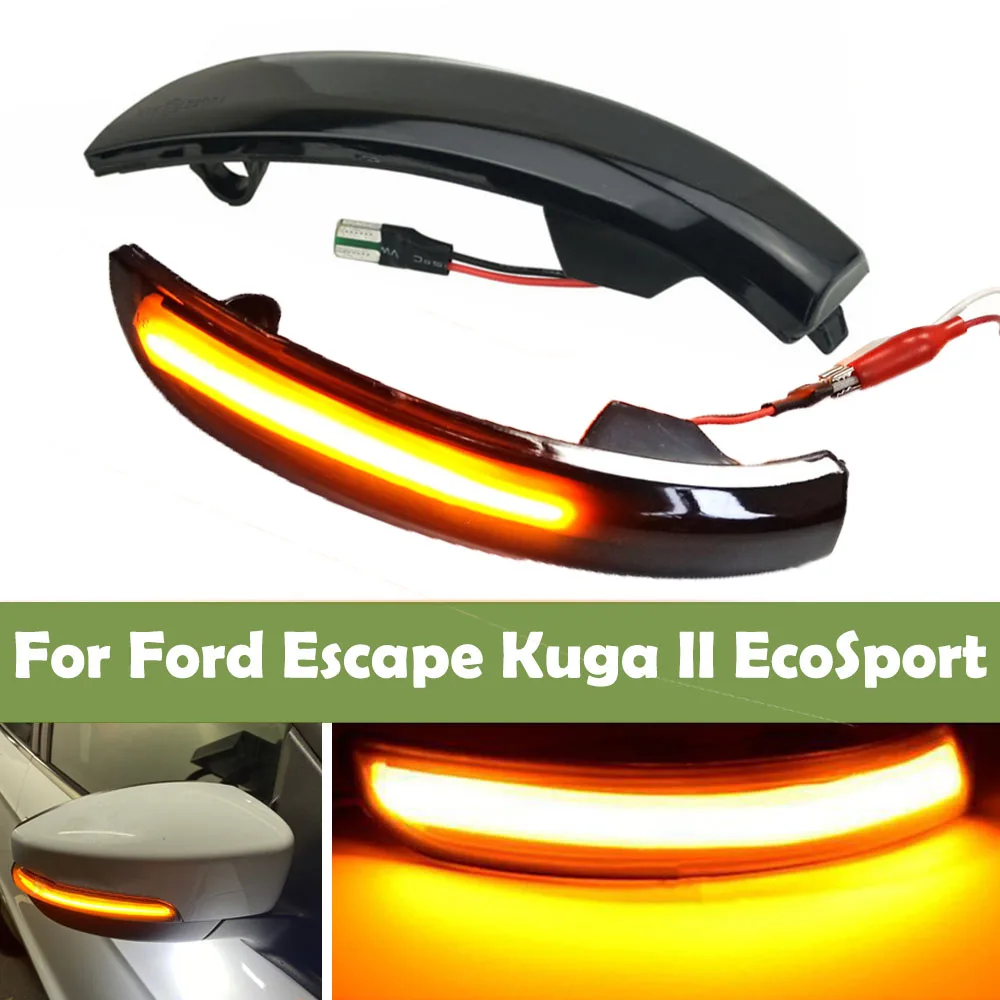 2 шт. Светодиодные поворотники для Ford Escape Kuga II EcoSport 2013-2015 2017 2018 2019 | Автомобили и