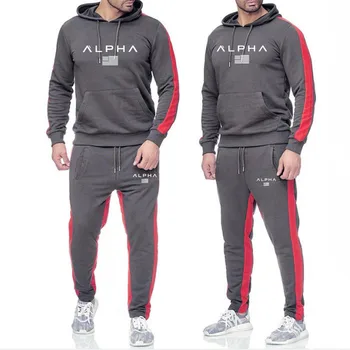 

New Hot Brand Clothing Men's Fashion Tracksuit Casual Sportsuit Men Hoodies Sweatshirts Sportswear Coat + Men sweatpants Set