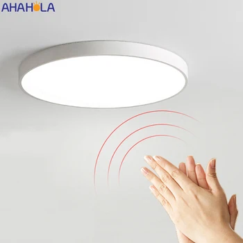 

PIR Motion Sensor/Sound Control LED Ceiling Lamps Radar Induction Surface Mounted Mordern Ceiling Light Luzes De Teto