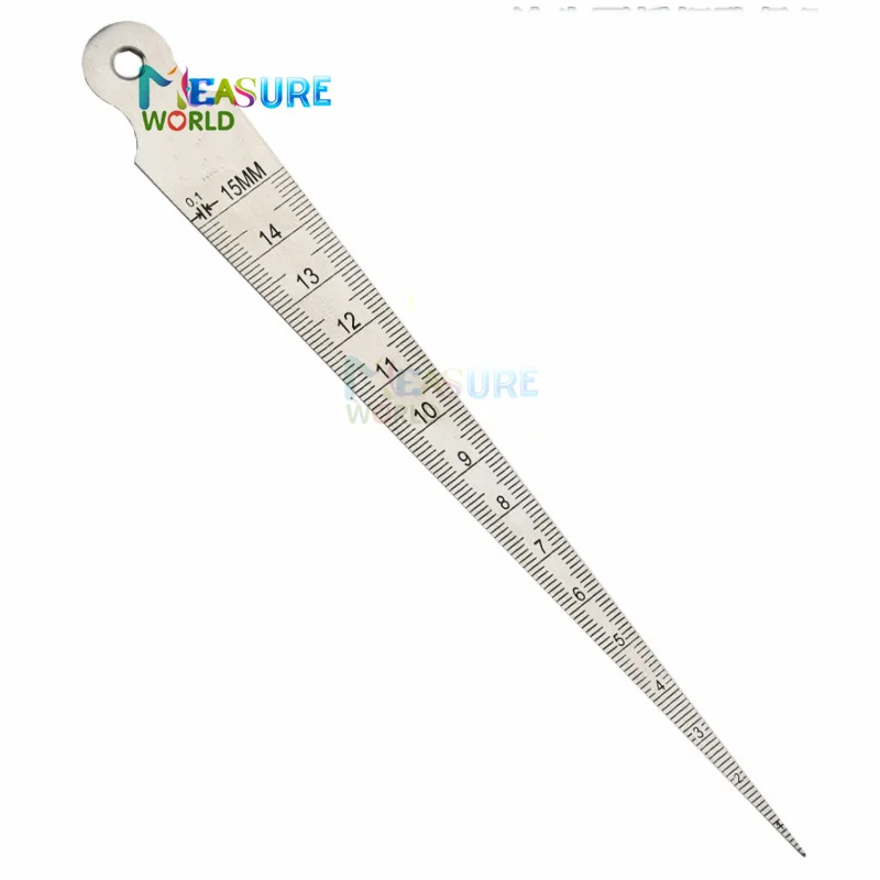 1pc Stainless Steel Taper Gauge Inch/ Metric 0-15mm Welding Gauge Gage Test Ulnar Ruler Welder Inspection Measuring Tools