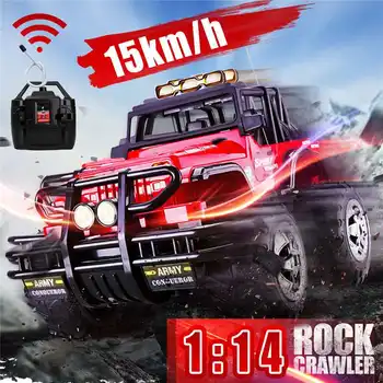 

4WD RC Racing Car 1:14 2.4GHz Electric Rechargeable Remote Control Off Road Vehicle High Speed Toy Christmas Gift with Light
