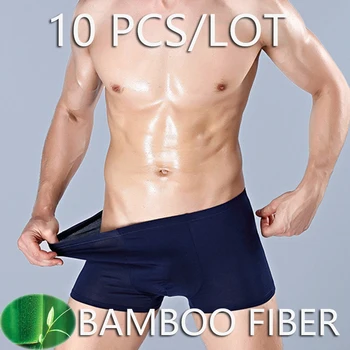 

10pcs/lot Mens Underwear Boxers Men Breathable Underwear Boxershort Panties Man Homme Underpants Comfortable Bamboo Fiber Shorts
