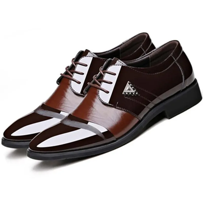 38-48 кожаные туфли мужские стильные деловые удобные официальные туфли#210
