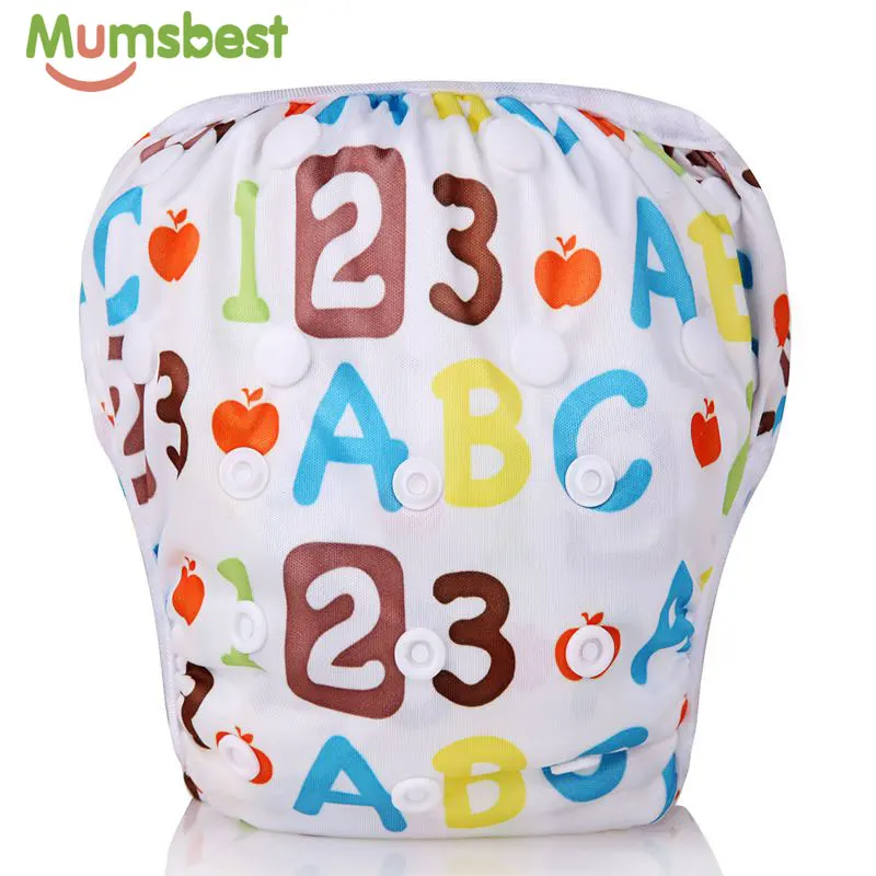 

[Mumsbest] Baby Swim Diapers Reusable Adjustable Washable Nappies Pool Pant Swim Waterproof Cloth Cover Suit for baby 3 - 15kg