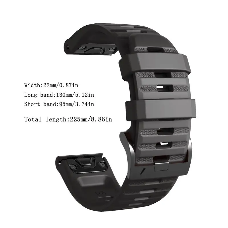 22 мм мягкий силиконовый ремешок дышащий для часов GARMIN Fenix 6 часы