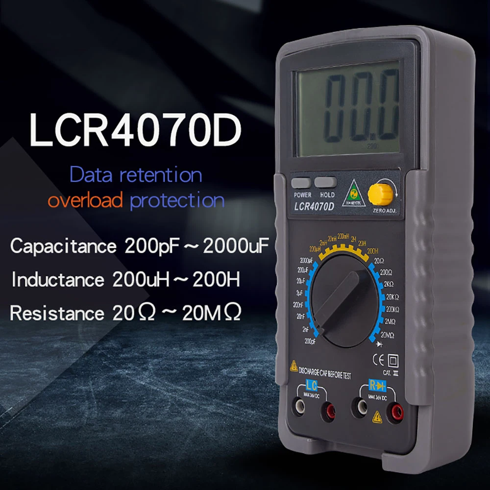 Цифровой измеритель индуктивности HONEYTEK LCR4070D тестер сопротивления и емкости