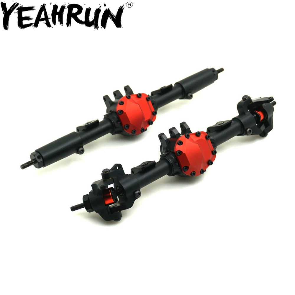 

YEAHRUN 2Pcs/Set Alloy Front And Rear Axle For RC Cars Axial SCX10 II 90046 90047 JEEP Rock Crawler Parts Upgraded