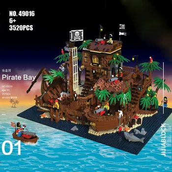 

In Stock 21322 Pirates of Barracuda Bay 698998 49016 Pirate Theme Series Ideas 3520PCS Model Building Blocks Bricks Toys