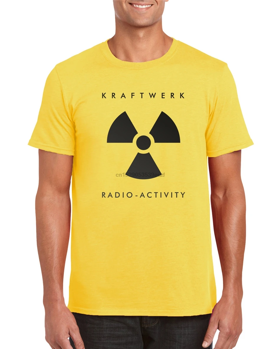 Kraftwerk-радиоактивность Krautrock Германия электронная Ретро футболка Подарок Смешная