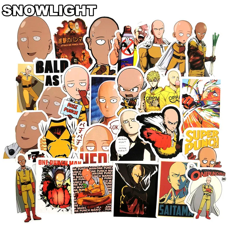 10/30/50 pcs/lot Japanese Blood Anime One punch-man Stickers For Car Laptop Phone Skateboard Motorcycle Bicycle Cartoon Sticker