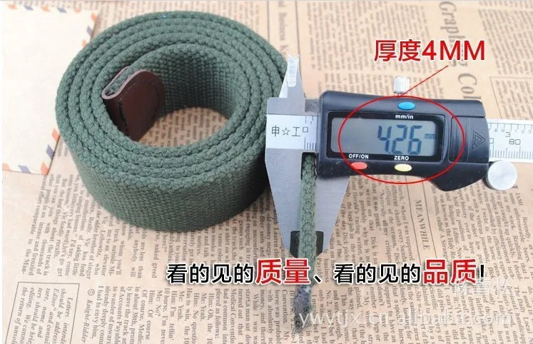 Men's new wholesale thickened canvas belts outdoor (20Colors 110cm Length 3.8cm Width