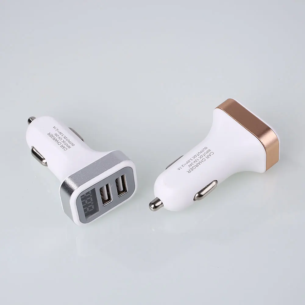 2.1A автомобильное зарядное устройство портативные автомобили Dual USB для Htc Прямая поставка