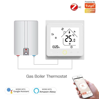 

Water/Electric Floor Heating Water/Gas Boiler ZigBee Smart Thermostat Programmable Temperature Controller With Alexa Google Home